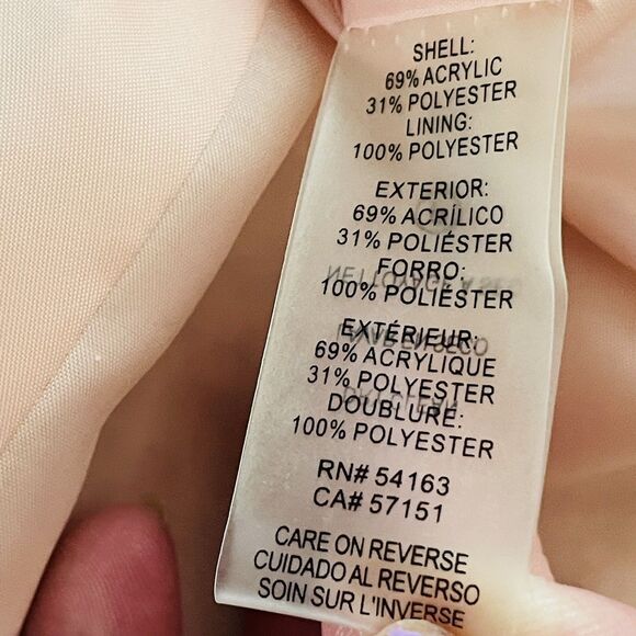 NEW Karl Lagerfeld Paris Tweed Gold Button Blazer Women's Size 4 Pink Career - Picture 8 of 15